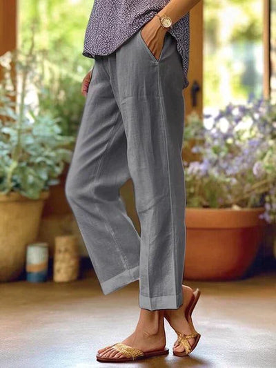 Oona - Damen Sommer Leinenhose