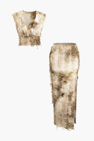 Charlene | Fransen-Zweiteiler mit Top & Rock