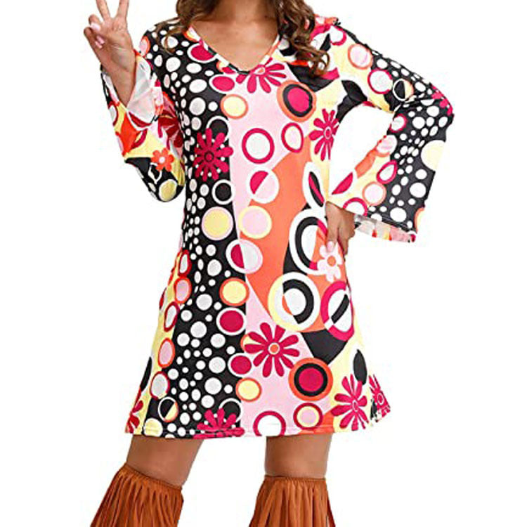Susan – Hippie Kleid mit Druck