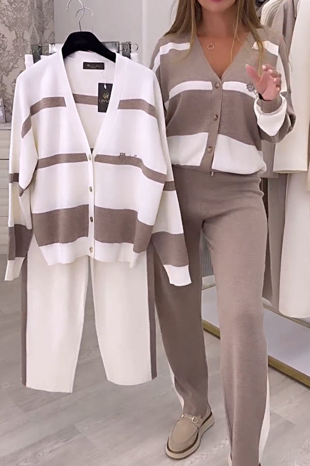 Jeanne™ - Zweiteiliges Wollpullover-Set