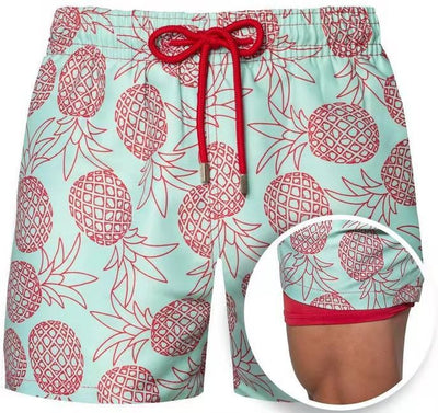 Aaron – Sportliche Druck-Doppelschicht-Polyester-Shorts