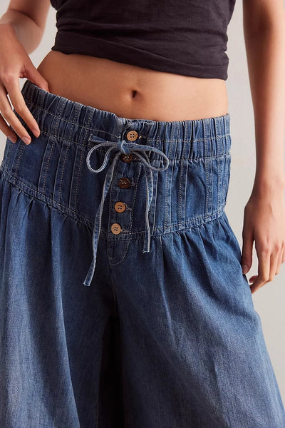 Karatza – Stilvolle Lockere Jeans Mit Weitem Bein