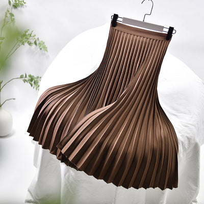 Lynda – Hoch taillierter, schmaler Plus-Size Faltenrock