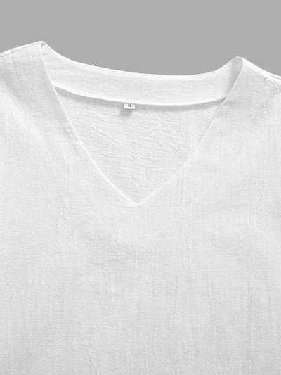 Mattea – Lässiges Locker Sitzendes Oberteil Mit V Ausschnitt