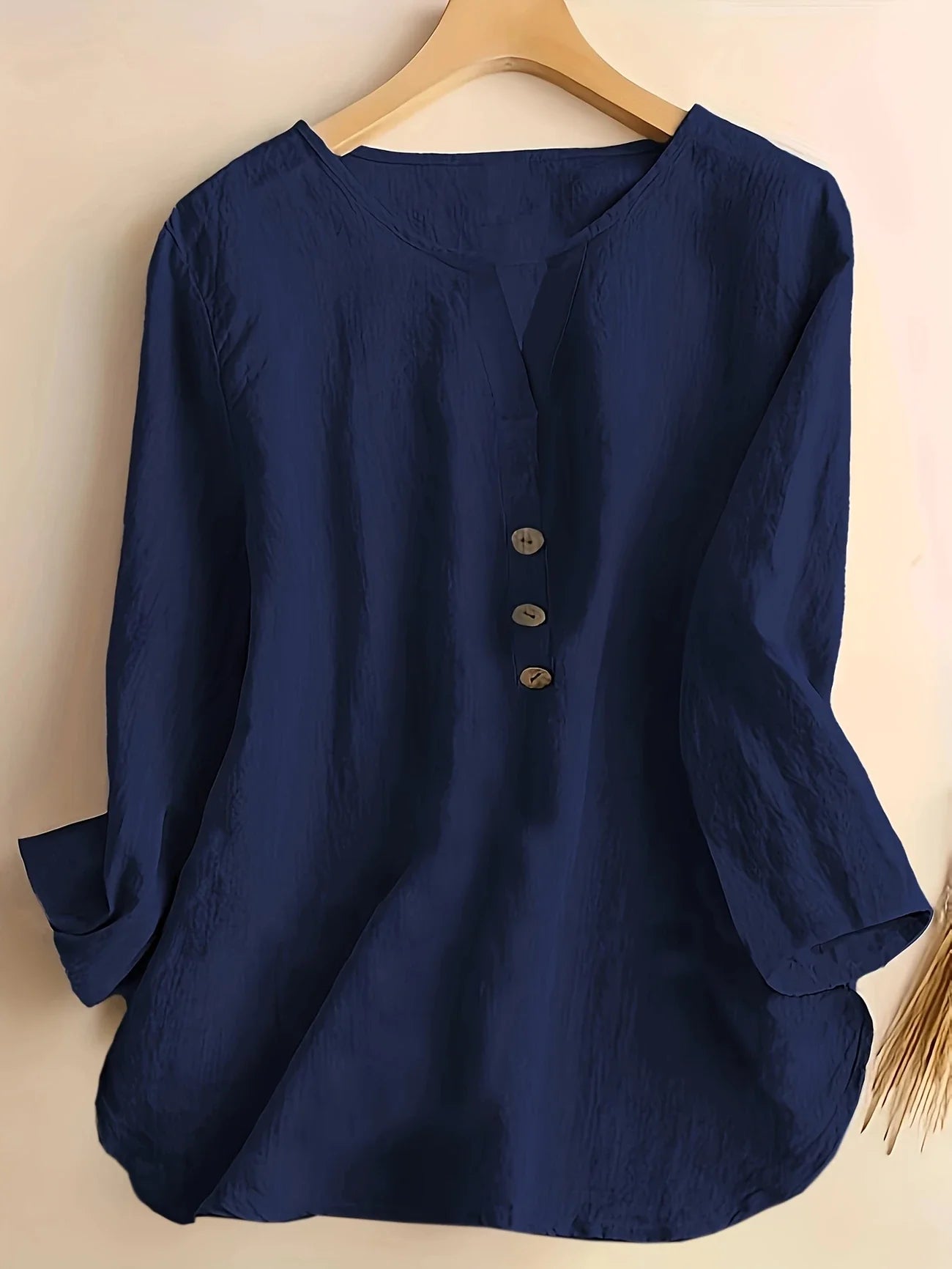 Mykaela – Lässige Bluse Aus Baumwolle Und Leinen