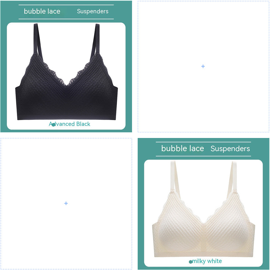 Christine – Nahtlose Unterwäsche aus veganem Latex mit Spitzen-Trägern