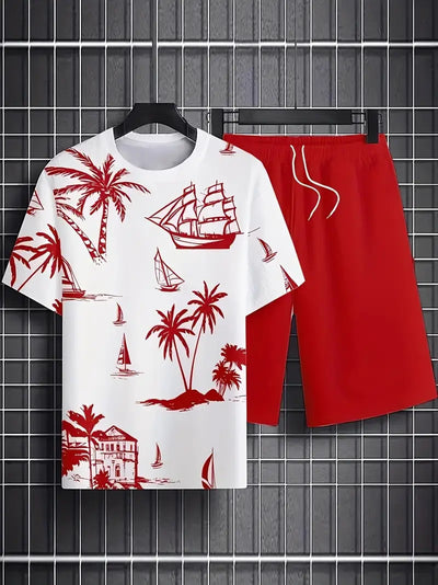 Barea – Elegant Sommer Zweiteilig Gedruckt  Set