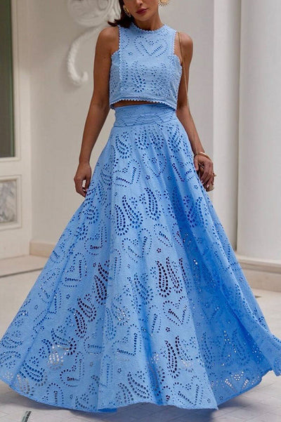 Rosanna - Ärmelloses Zweiteiliges Set Aus Spitze