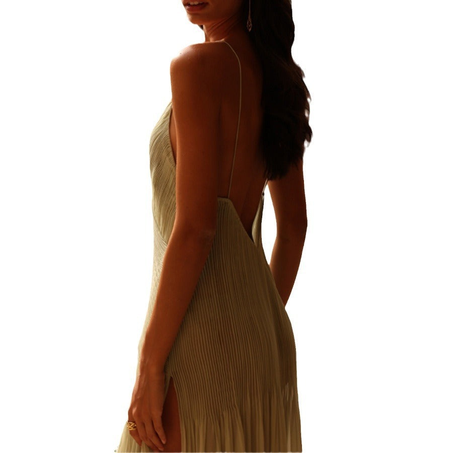 Donna – Lässiges Kleid mit Trägern und perspektivischem Design