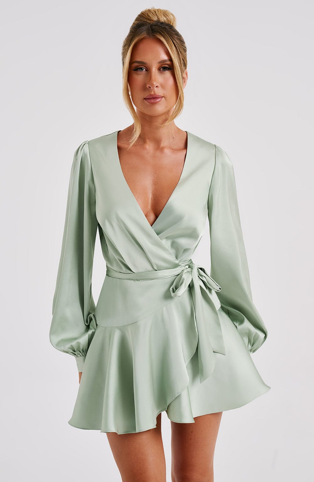 Ellis Mini Dress - Sage Green