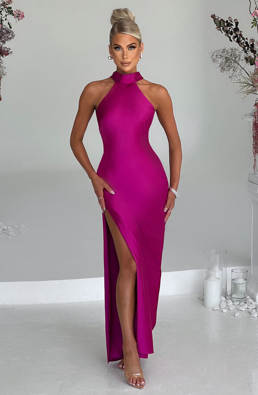Etta Maxi Dress - Bright Pink