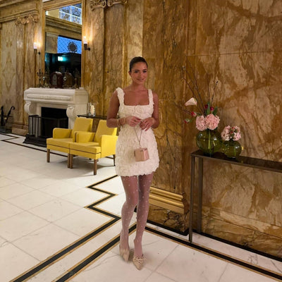 Barbara – Drei-dimensionales Blumen-Trägerkleid