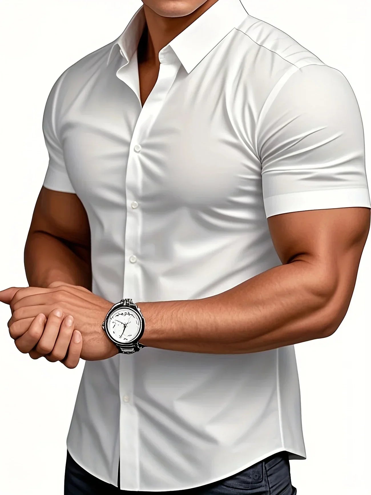 Ezra – Elegantes Schmal Geschnittenes Hemd Mit Knöpfen