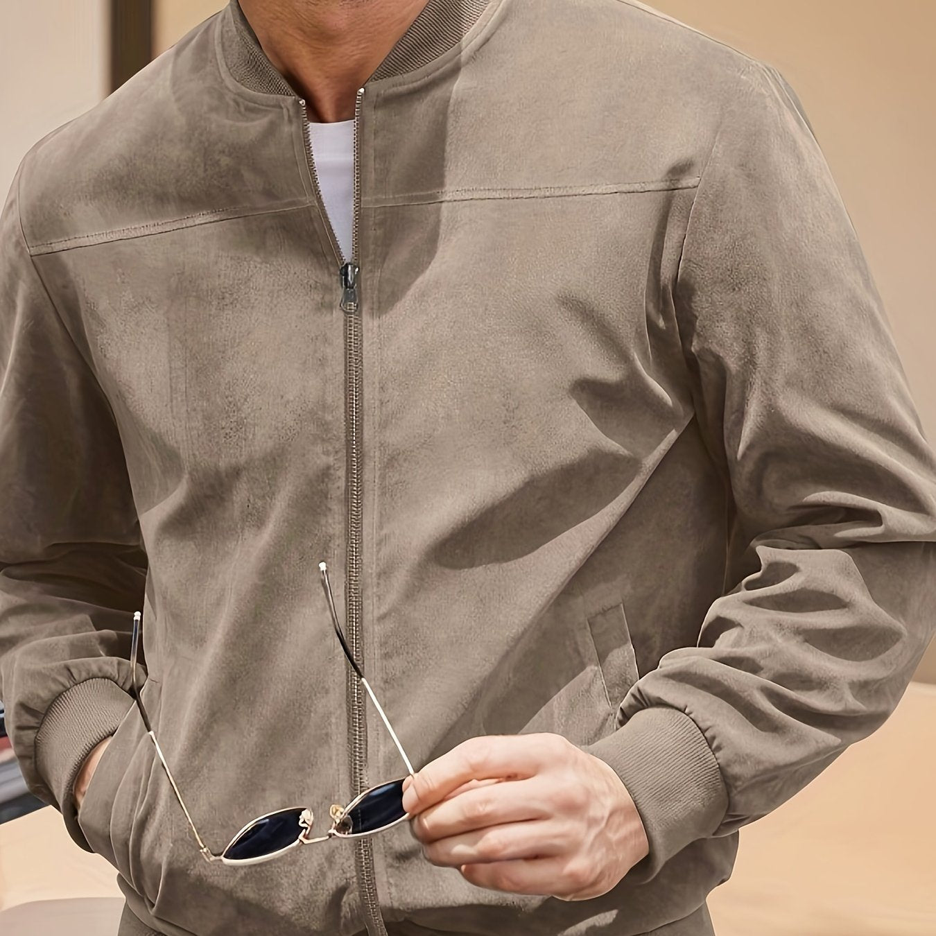 MIRAVO | Retro Herrenjacke aus Wildleder-Optik