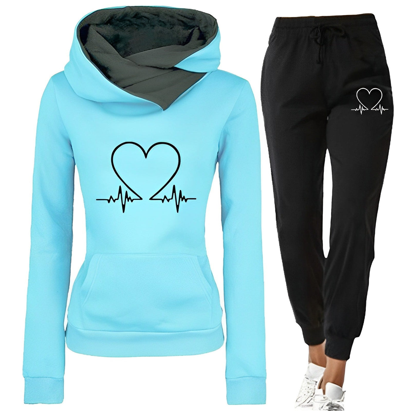 Zweiteiliges Heartbeat-Joggingset