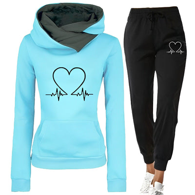Zweiteiliges Heartbeat-Joggingset