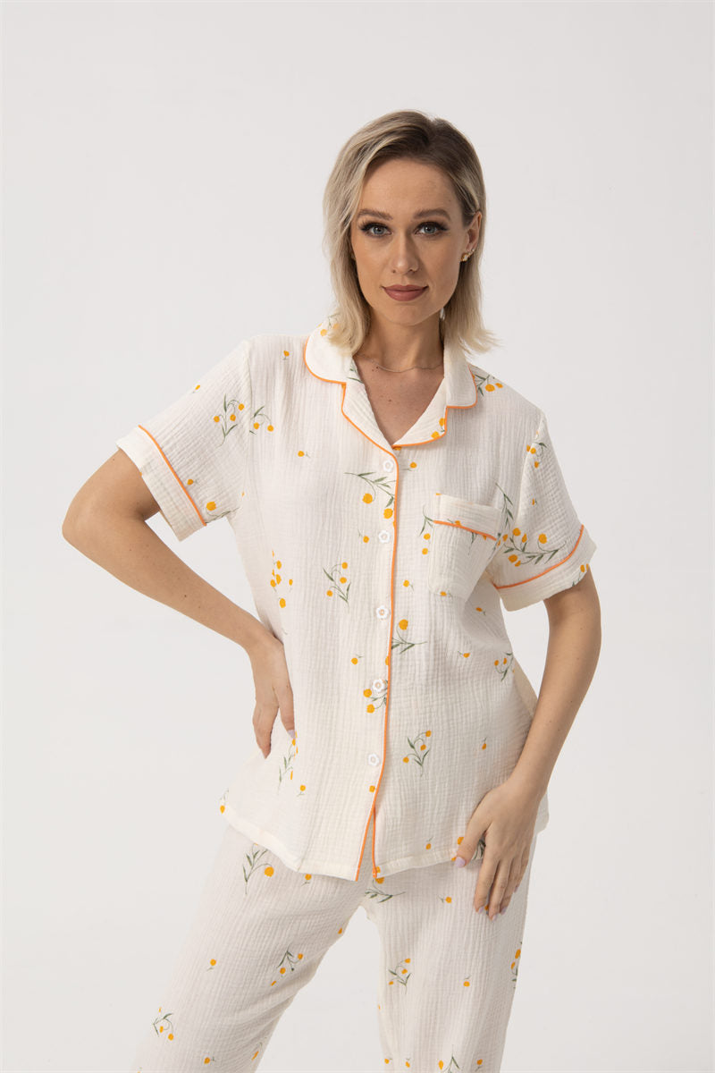 Sarah – Sommeranzug aus Baumwolle mit kurzen Ärmeln