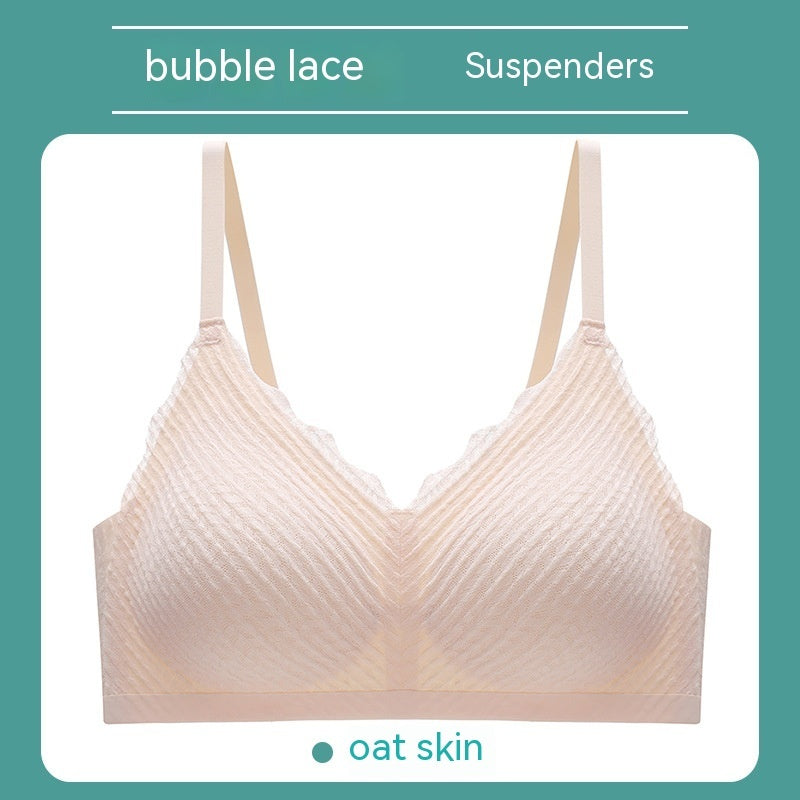 Christine – Nahtlose Unterwäsche aus veganem Latex mit Spitzen-Trägern