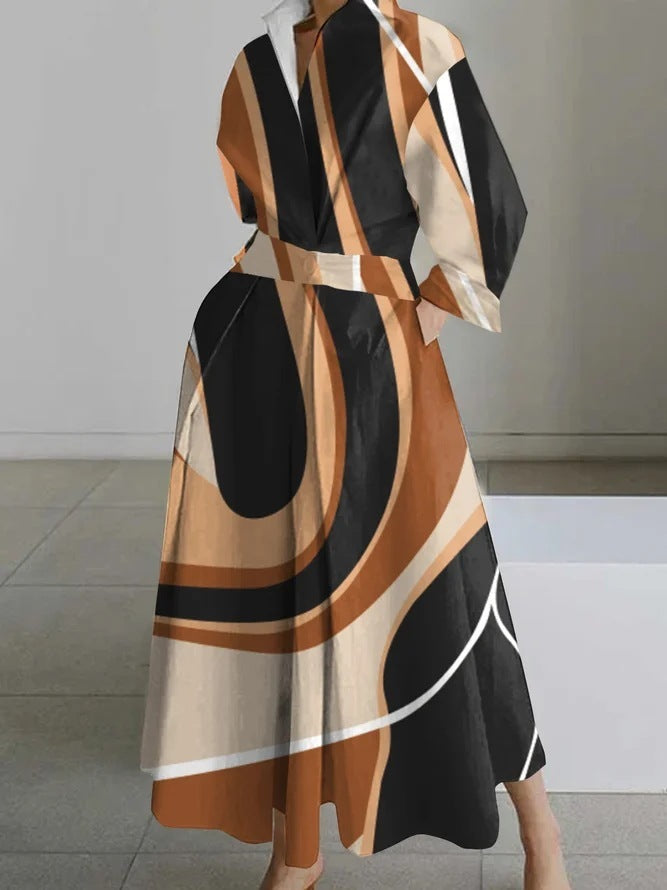 Tamara – Langärmliges Blusenkleid mit elastischem Bund