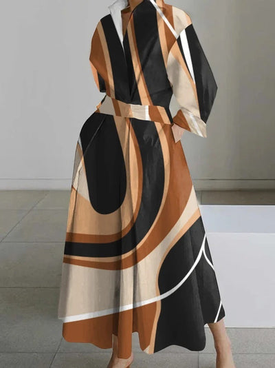 Tamara – Langärmliges Blusenkleid mit elastischem Bund