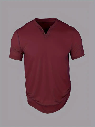 Eligio - Gestricktes T-Hemd Mit Knopf