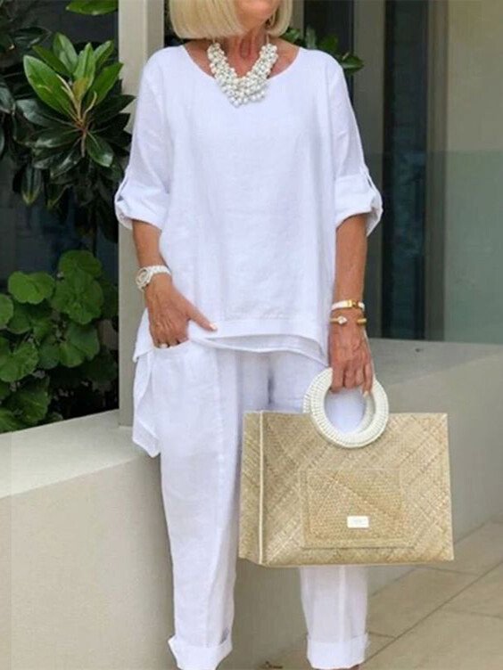 Danni - Rundhalsausschnitt 2-Teiliger Freizeitanzug