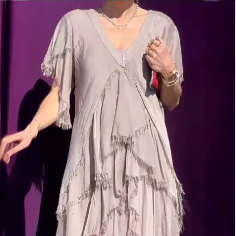 Ruby – Lässiges Slim-Fit Pulloverkleid in Solid-Farbe