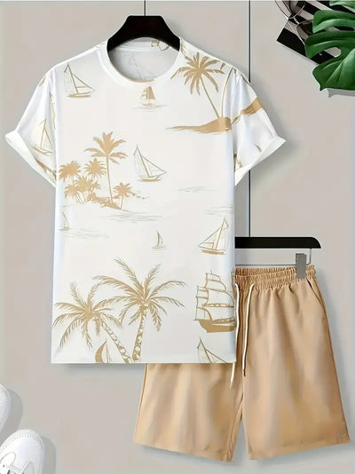 Barea – Elegant Sommer Zweiteilig Gedruckt  Set