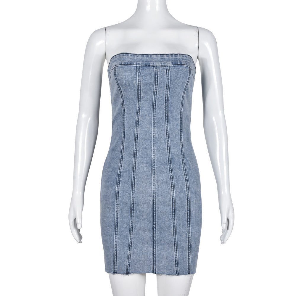 Helen – Rückfreies Denim-Kleid für den Sommer