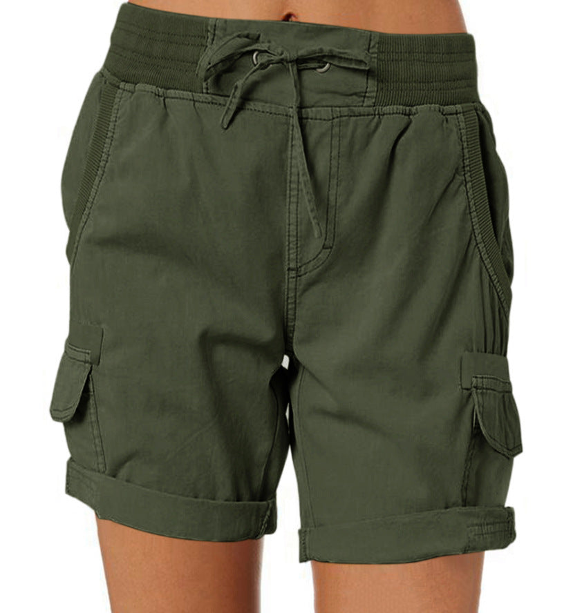 Damen Cargo Shorts Sommer Freizeitmode mit Taschen – Bequeme Outdoor Bermudashorts