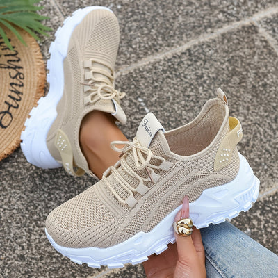 Lou Bequeme Atmungsaktive Knit Sneakers für Damen
