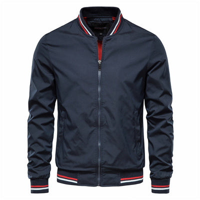 Herren Bomberjacke Casual Sport Streetwear – Stylische Übergangsjacke mit Streifendetails
