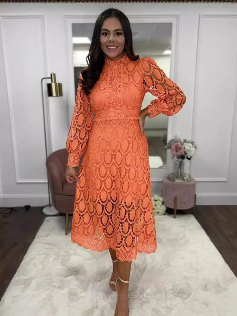 Lydia - Lebhaftes Patchwork Langes Damenkleid