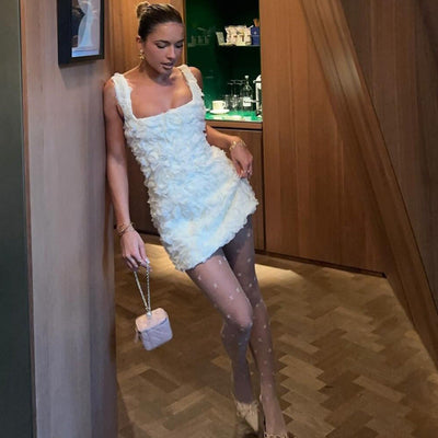 Barbara – Drei-dimensionales Blumen-Trägerkleid