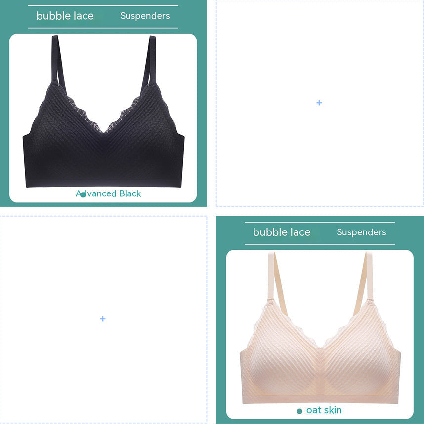 Christine – Nahtlose Unterwäsche aus veganem Latex mit Spitzen-Trägern