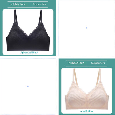 Christine – Nahtlose Unterwäsche aus veganem Latex mit Spitzen-Trägern