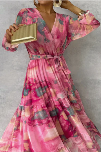 Luna | Festliche Wickelkleid | Maxi