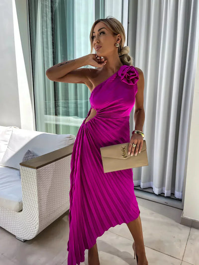 Lizbeth - Kleid mit Blumen Schultern