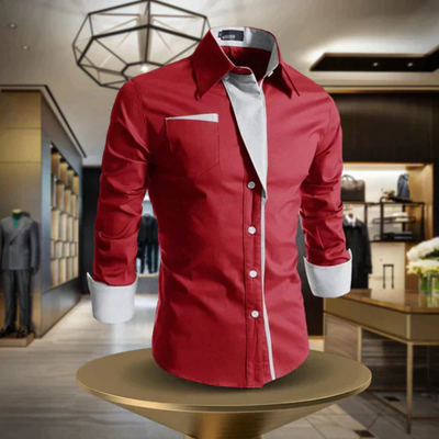 Norlan | Hemd Herren Schwarz | Stehkragen