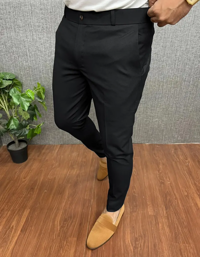 Jingle | Herren Chino Hose | Schwarze Stoffhose