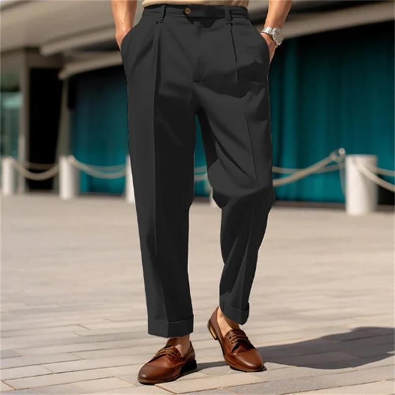 Dankard | Herren High-Waist Hose | Weiße