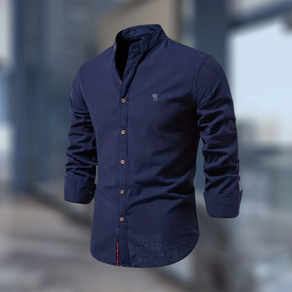 John | Herren Langarm Hemd | Weiß