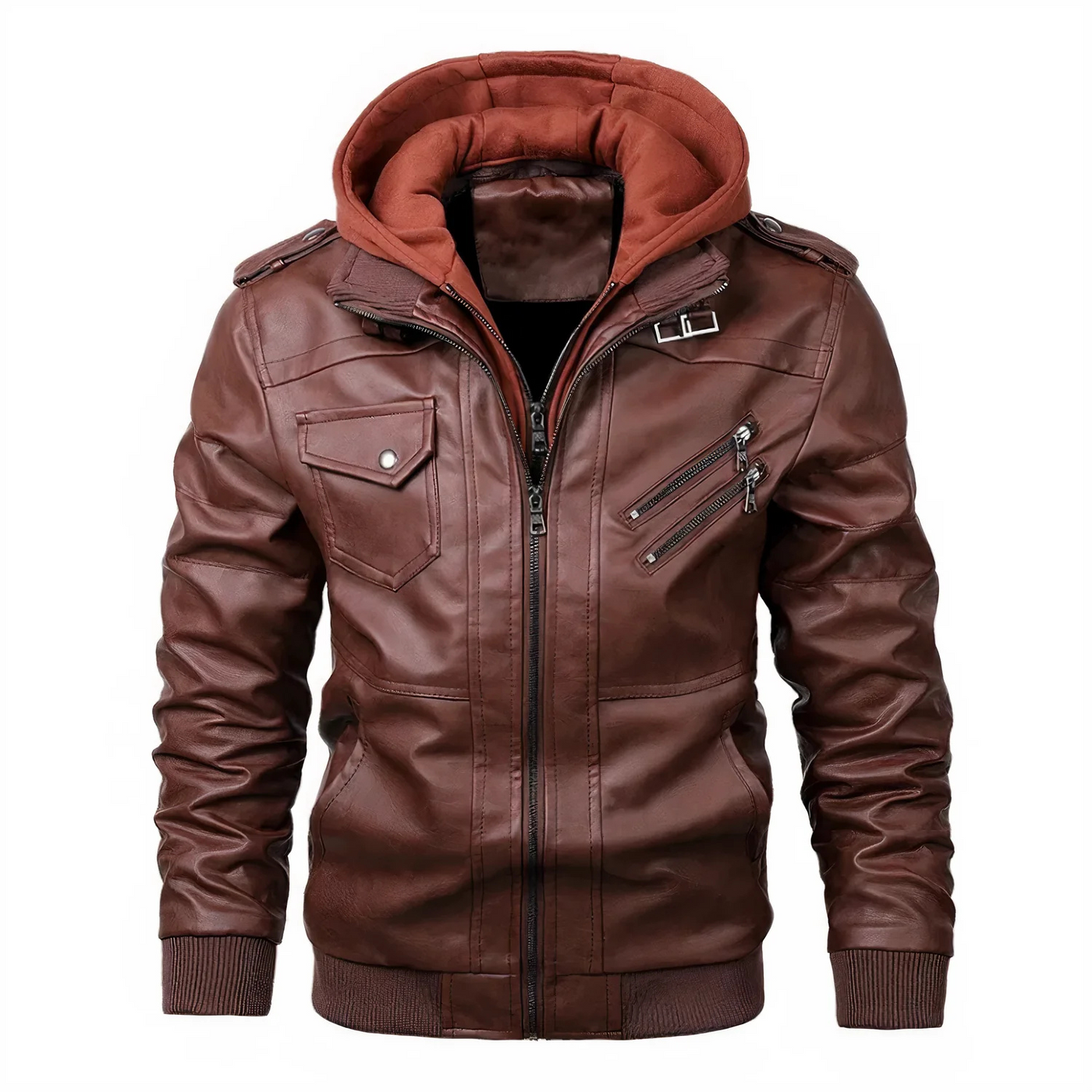 Brett | Herren Motorrad Jacke | Schwarz