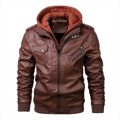 Brett | Herren Motorrad Jacke | Schwarz