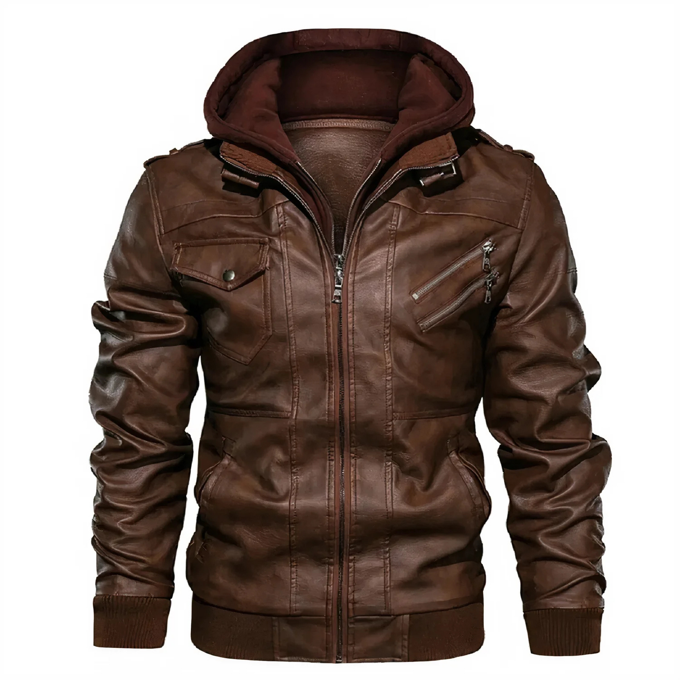 Brett | Herren Motorrad Jacke | Schwarz