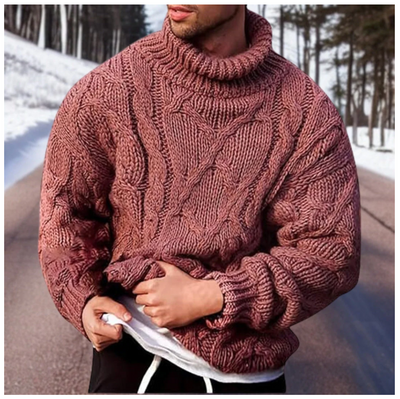 Warme gestrickte Rollkragenpullover