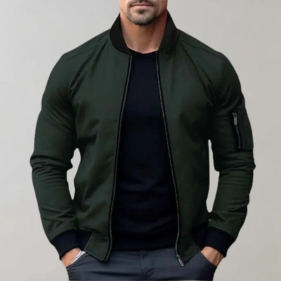 Malcolm | Herren Schwarze Sommer Jacke | Bomber Jacke