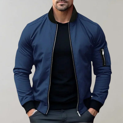 Malcolm | Herren Schwarze Sommer Jacke | Bomber Jacke