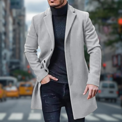 Benette | Herren Schwarz Trenchcoat | Lange Jacke