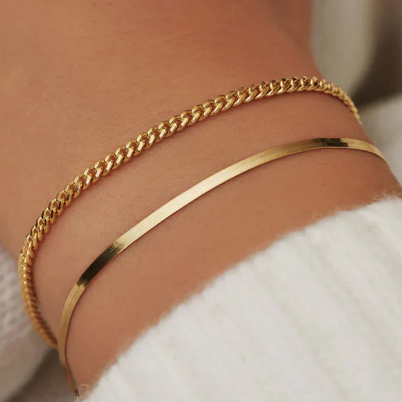 Gold Soleil Serpent Bracelet